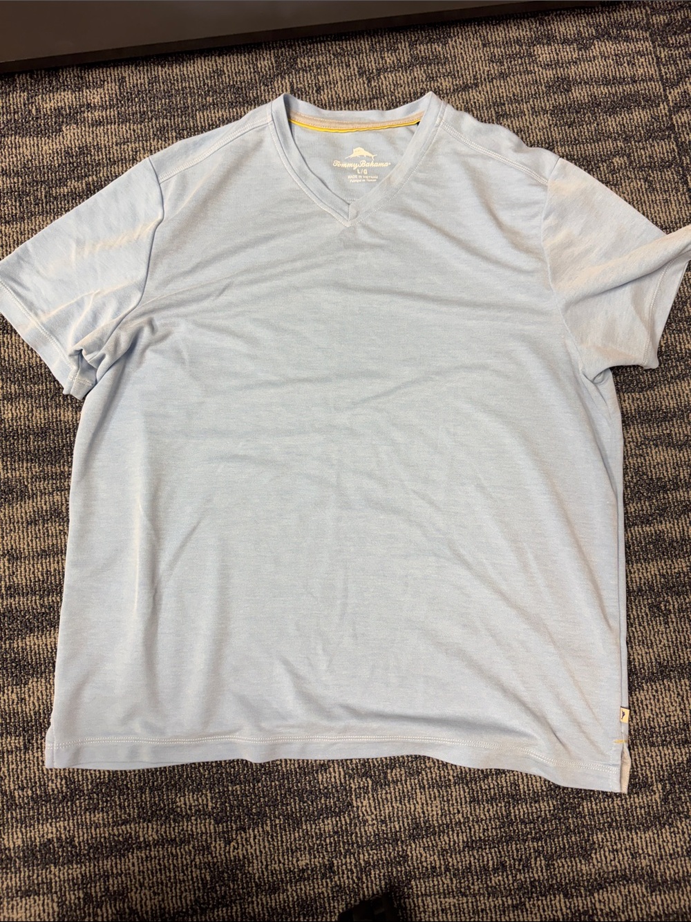 Tommy Bahama Light Blue V-Neck Short Sleeve Tee